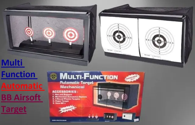 Multi Function Automatic BB Airsoft Target With NET Catcher Air Sport GREAT FUN
