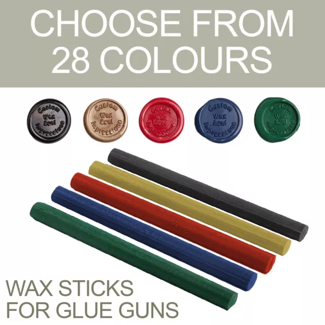 Sealing Wax for Wax Seal Stamps | Glue-Gun Style | 28 Colours - Vegan friendly