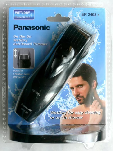 Panasonic ER2403K Cordless Wet/Dry Hair & Beard Trimmer Clipper NEW