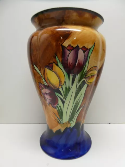H K Tunstall Pottery Tulip Time Floral Lustre Glaze Vase Urn Art Deco
