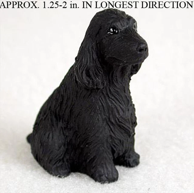 Inglese Cocker Spaniel Mini Dipinto a Mano Figurina Nero