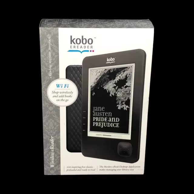 NEW/SEALED Kobo Wireless eReader 1GB Wi-Fi Black N647-BUS-B 6-in