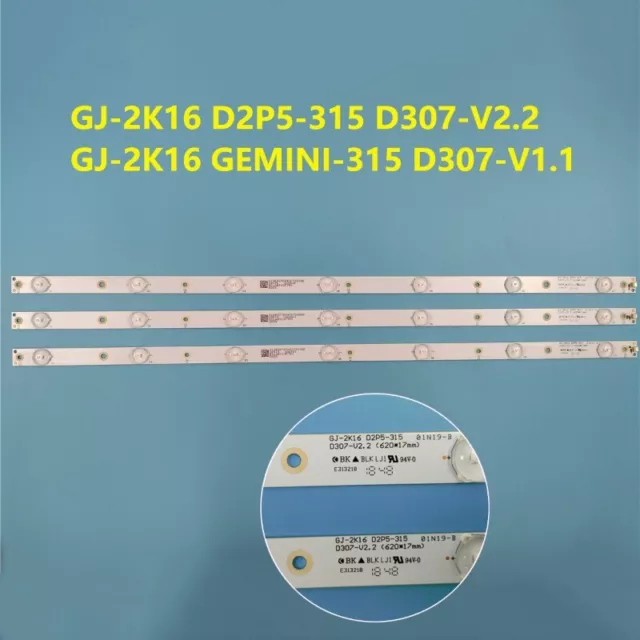 LED-Leisten für GJ-2K16 D2P5-315 D307-V2.2 LB32080 32PHT4509 32PHT4112 32PHT4131