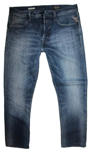 Replay Herren Jeans M 953 EEGGHIE Regular Tapered W32 L30 blau *