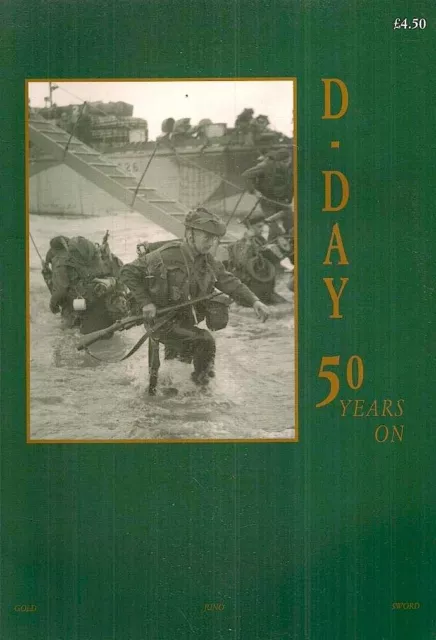 D-Day 50 Years On - 1994 A4 PB Commemorative Publication Army Navy RAF WW2, GOOD