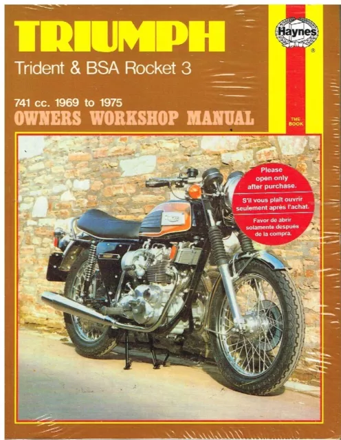 Triumph T150 T150V Trident & Bsa A75 Rocket 3 '69-75 Owner Workshop Manual *New*