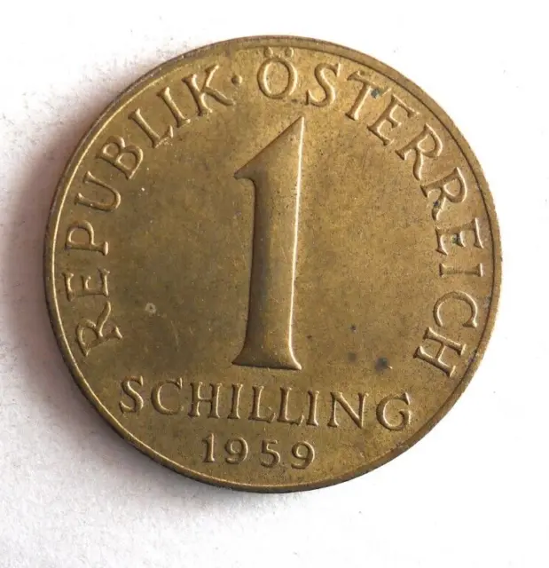 1959 AUSTRIA SCHILLING - AU/UNC - Excellent Coin - FREE SHIP - Bin #314