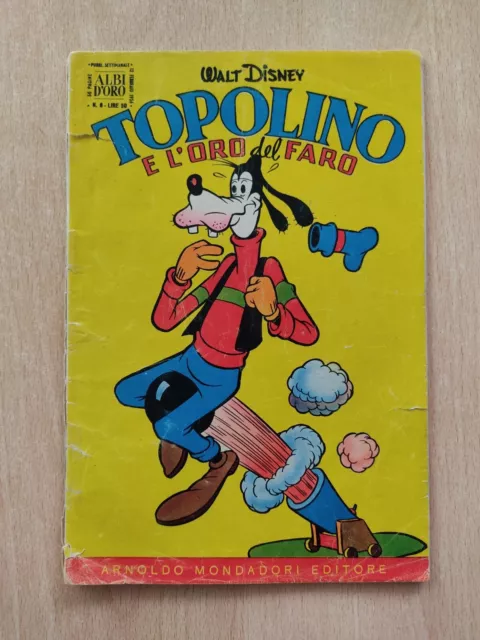 Albi D'oro n.6 Walt Disney Topolino e l'oro del faro Mondadori 1956 Albo...