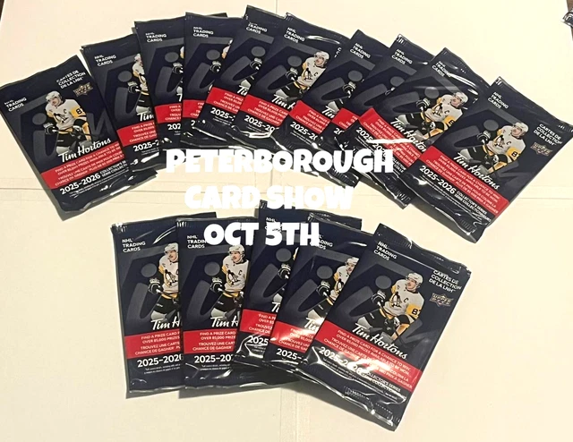 2025-26 UD TIM HORTONS 15 SEALED PACKS HOCKEY CARDS Inserts New Bedard