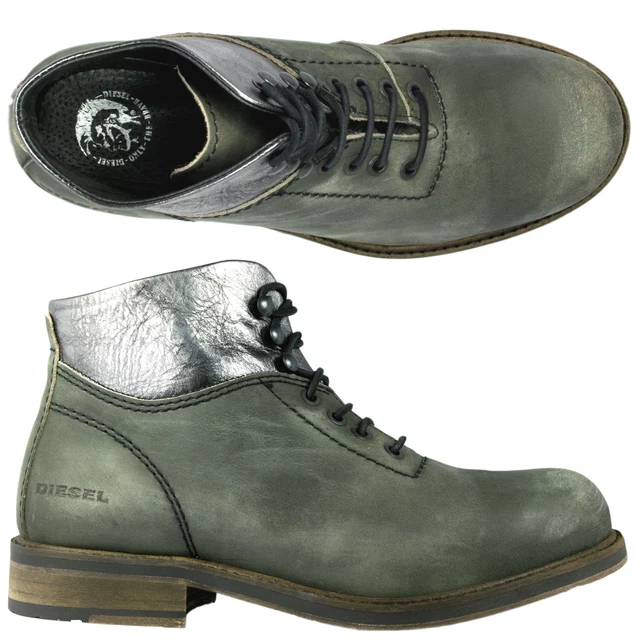 Diesel Bottes en Cuir Bottines Bottes The Brave Nation DVRSTY Cheville Bateau