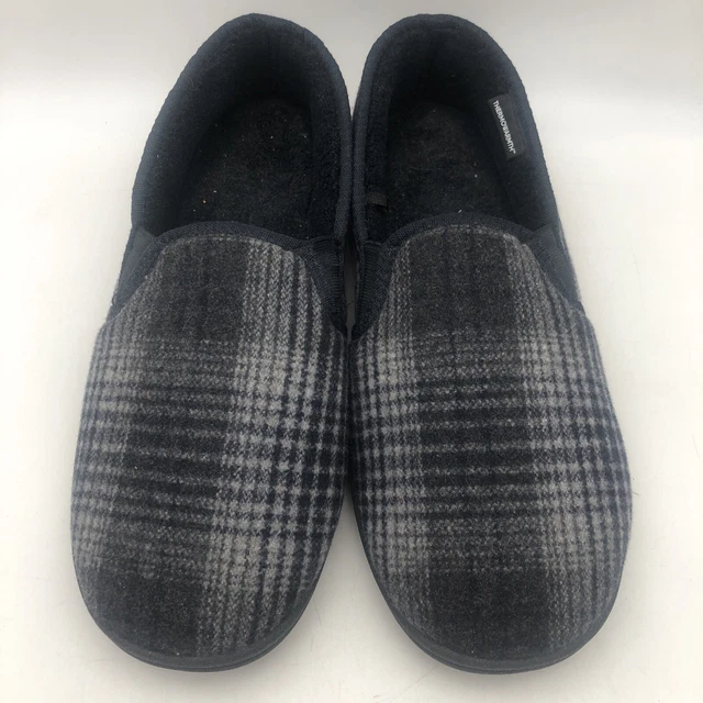 Pantofole da uomo Marks & Spencer's UK 7 EU 40,5 nere blu grigio a righe nuovissime