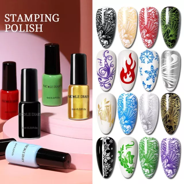 13Colors Nail Stamp Polish for Nail Stamping Plates Printing Design Nail Varnish