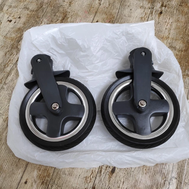 x2_ Oyster 2 Pram Ruedas Delanteras Estilo Bebé LUBRICADO LIMPIO PULIDO