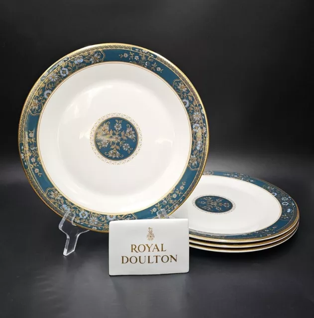 Royal Doulton Bone China CARLYLE Set(s) 4 Dinner Plates MINT