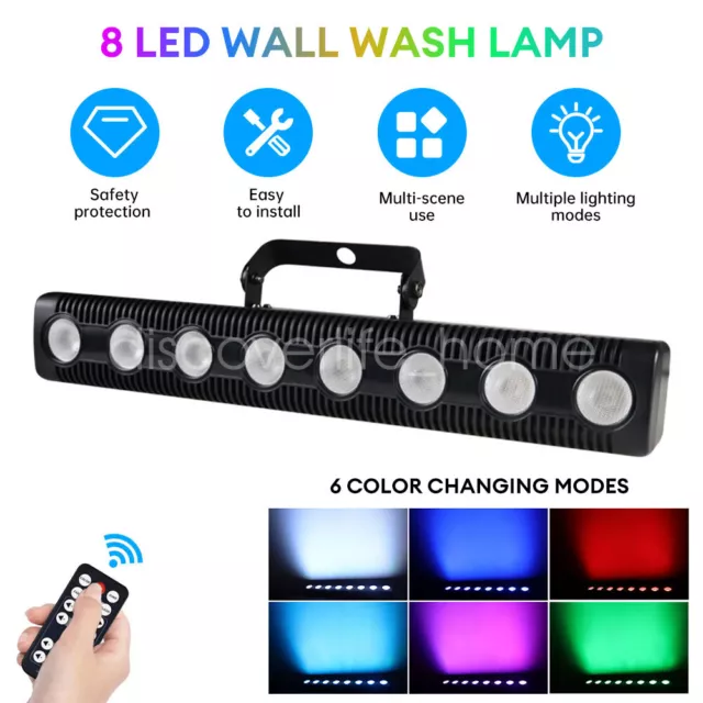 Wall Wash Bar Light DMX512 8 LED RGB 4 in 1 DJ Party Disco Stage Show Light 45W