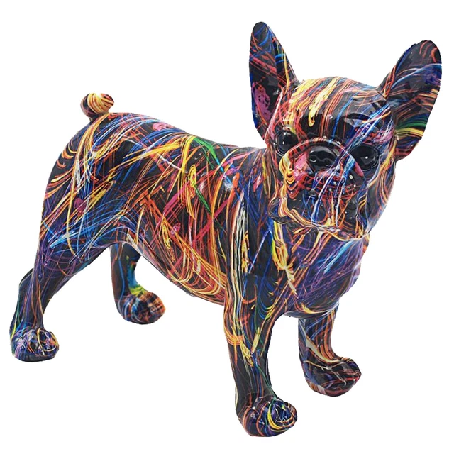Supernova Colourful Standing French Bulldog Ornament