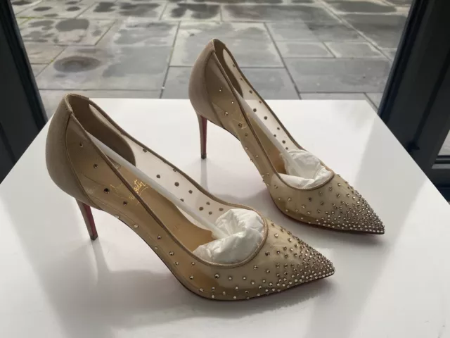 Christian Louboutin, Follies Strass 100 suede pumps