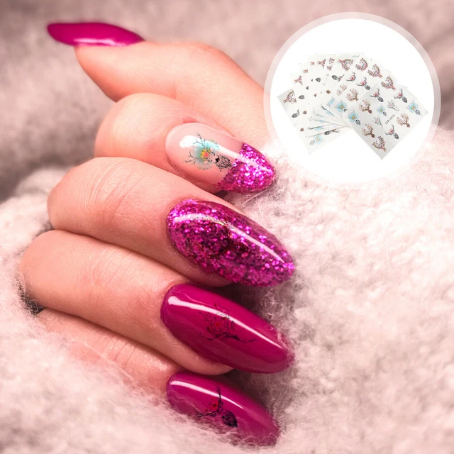 10 PCS Décalcomanies À L'eau Pour Les Ongles Autocollants Pour Ongles Appliqué