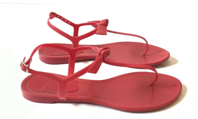 Alexandre Birman Clarita Jelly Sandals Womens Sz-40/ 9US Red Rubber Thong Buckle 3