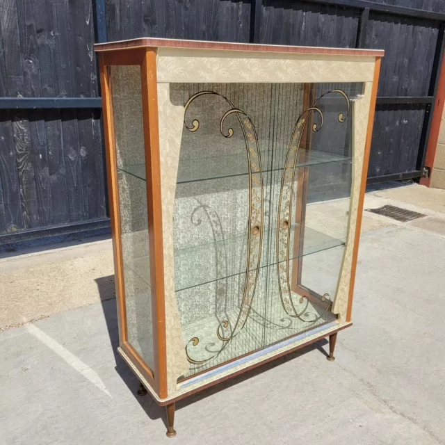 Art Deco style Gin/wine/cocktail Drinks Glass Display Cabinet Retro Vintage MCM