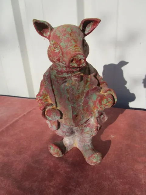 Statuette "Cochon" D' Epoque Contemporaine En Fonte