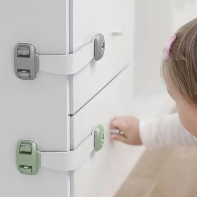 Plastic Baby Safety Lock Strong Fixation Drawer Door Lock Cabinet Lock  Home
