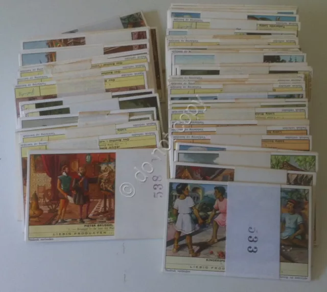 Figurine Liebig - Belgio Lingua Fiamminga - Lotto 13 serie ripetute - 51 totali