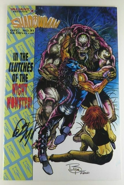 Valiant SHADOWMAN (1994) #31 SIGNED by Bob LAYTON w/COA NM (9.4) Ships FREE!