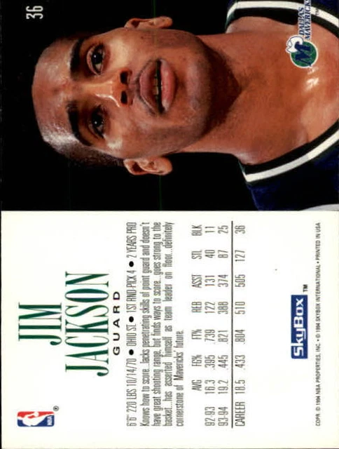 199495 SKYBOX PREMIUM Dallas Mavericks carte basketball 36 Jim