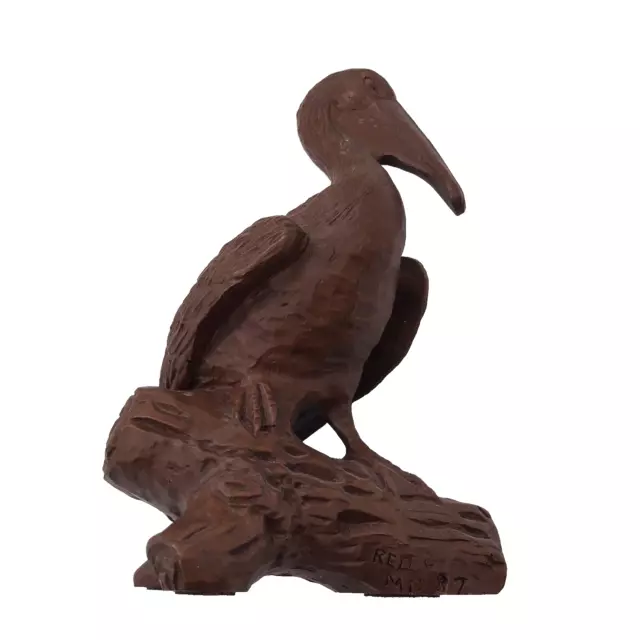 Vintage 1987 Red Mill Mfg Pelican Figure Bird Statue Nautical Beach Art USA Made