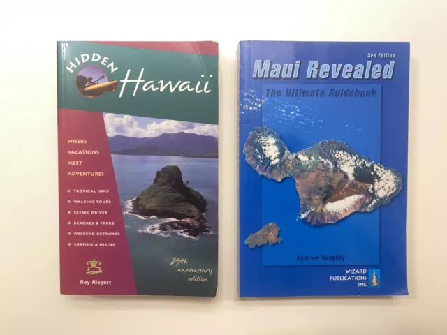 Lot Of 2 Travel Guides: Hidden Hawaii Oahu Kauai Lanai Molokai, Maui Revealed