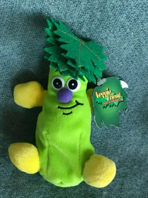 Vintage Small Veggie Friend Seedies Plush Green CELERY Vegetable Stuffed Animal