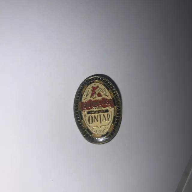 Vintage Budweiser King Of Beer On Tap Lapel/Hat/Bag Pin Advertising Promo 2