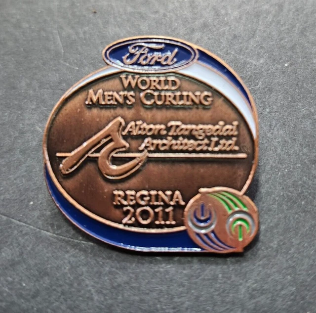 Men's World Curling Pin Regina 2011 Alton Tangecial Architect Ltd