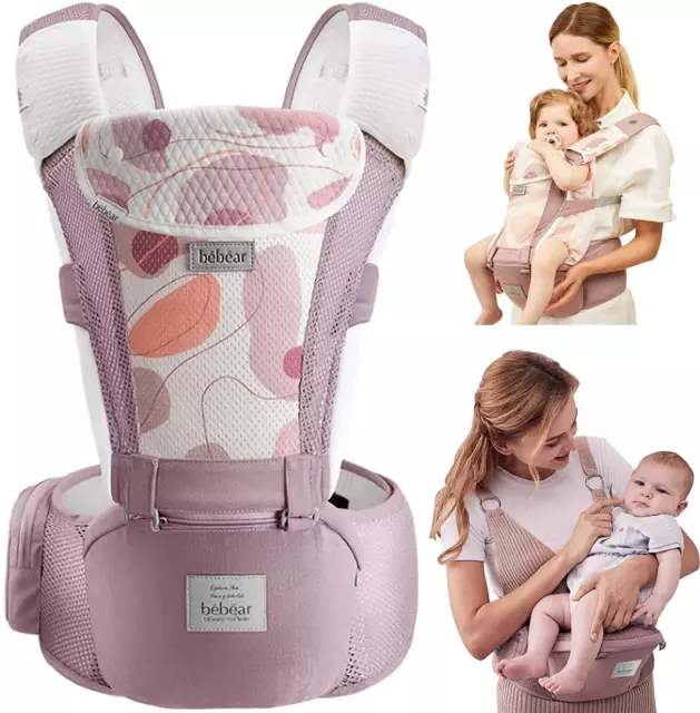 Bebamour Baby Carrier Front and Back Carry Baby to Toddler Baby Hip Carrier with