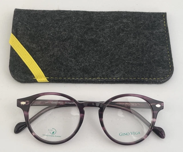Monture De Lunettes De Vue GINO VEGA Carrée - Noir Et Gris - Référence 7A435 C1 - Neuve