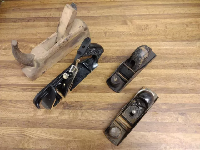 Hand Plane Lot Stanley 78 Bailey 220 Hand Block Wooden Old Tool Mixed REPAIR OS