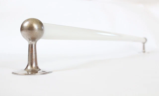 antique milk glass towel holder | vtg deco victorian kitchen towel bathroom tub