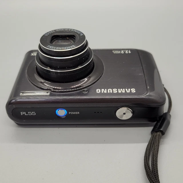 Samsung PL55 12,2 megapixel fotocamera digitale compatta testata nera 12