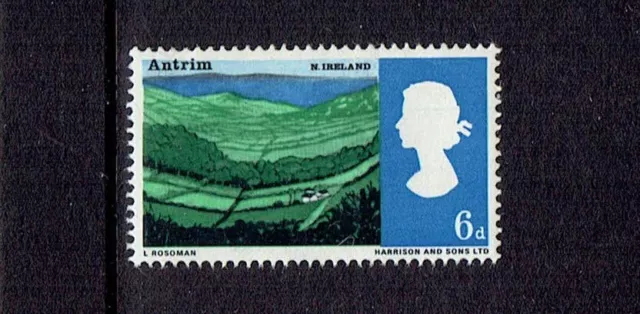 GB 1966 Landscapes 6d MNH Single Antrim Northern Ireland