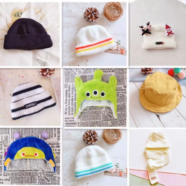 Cute Animal Casual Hat Candy Color Knitted Santa's Hat  20cm Cotton Dolls