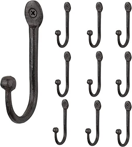 Rustic State Totman Wall Mount Cast Iron Hooks Coat Towel Bag Hat Hanger Mult...