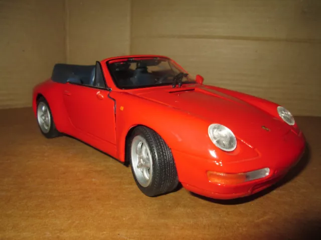 Rare maisto PORSCHE 911 Carrera  1/18 Scale Model red LOOSE Display piece