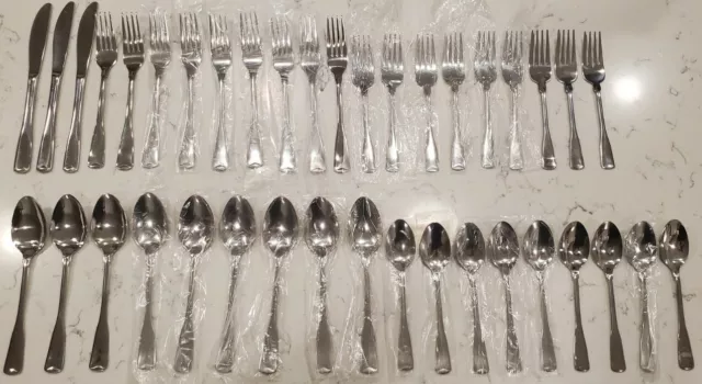 Cambridge Brittany Flatware Lot 39 pc Stainless Forks Spoons Knives