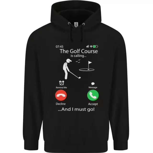 Golf Is Calling Golfer Golfing Funny Mens 80% Cotton Hoodie