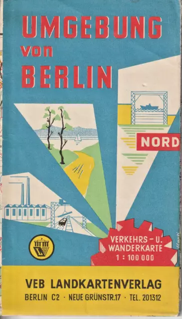 Verkehrs- und Wanderkarte: Umgebung von Berlin NORD, VEB Landkartenverlag