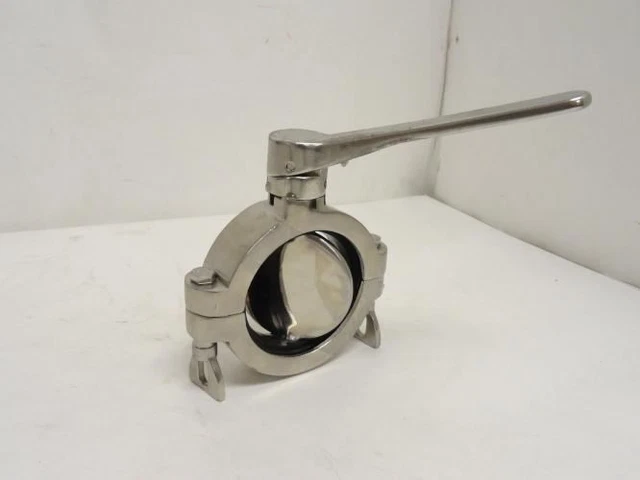 207407 New-No Box; MFG- B5102S300-A Clamp Butterfly Valve; SS-316; Size: 3"