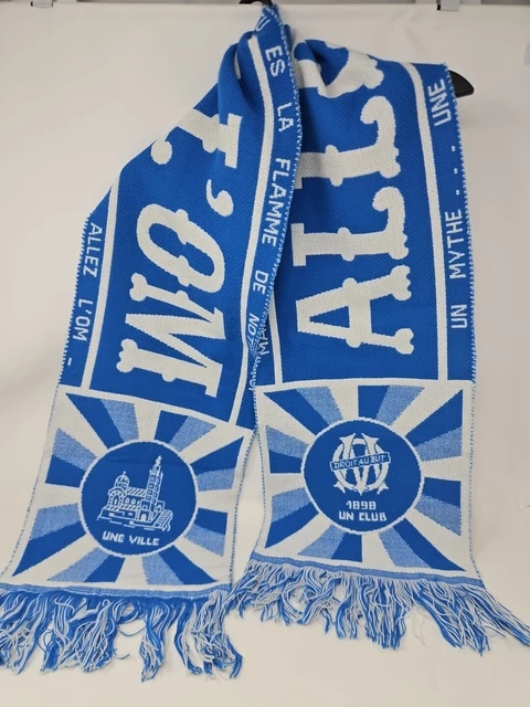 Écharpe Olympique De Marseille Officielle - 140 Cm, Acrylique - Supporteur OM, Collection Licenciée