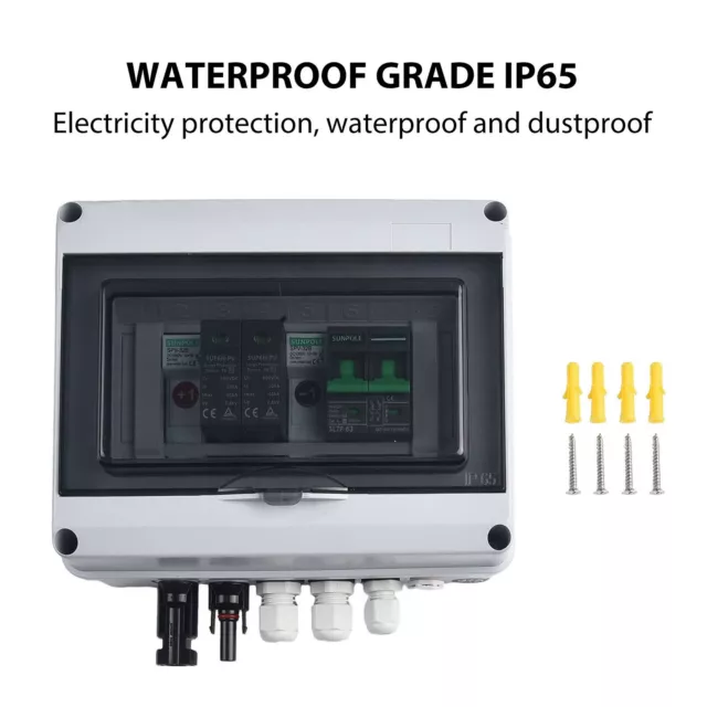 PV Combiner Box DC Sicherung IP65 Schutz Wasserdicht 200*150*95mm 550V