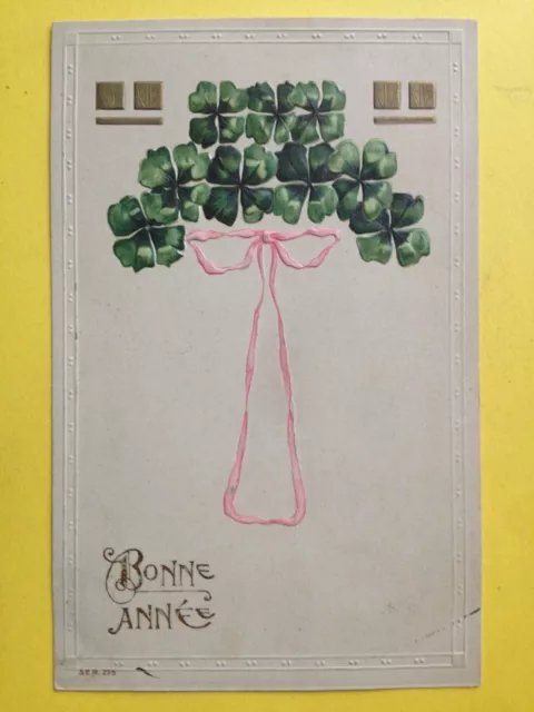 cpa Art Nouveau New Art HAPPY NEW YEAR 1908 by Georges LAMBERMONT